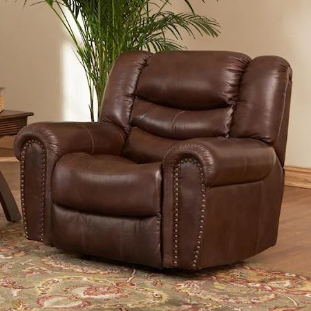 Rocker Reclining Chair with Rolled Arms